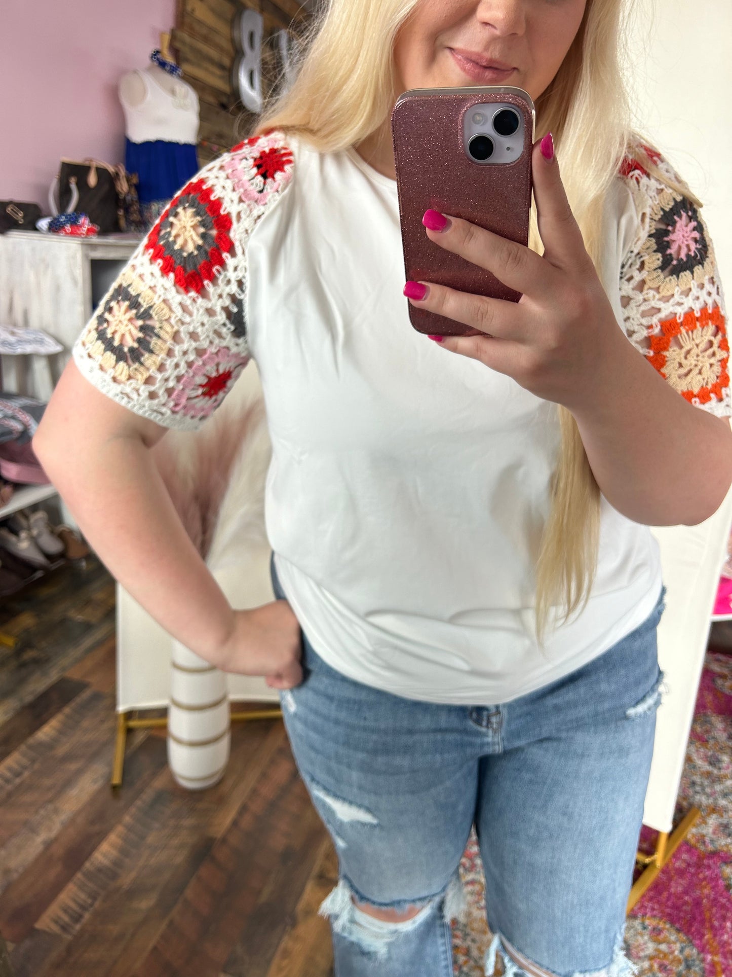 Caroline Crochet Top