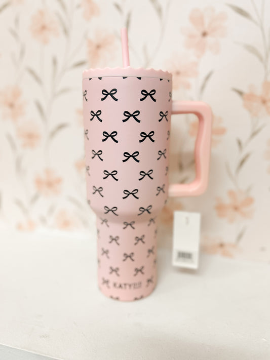 Black & Pink Coquette 38oz Tumbler