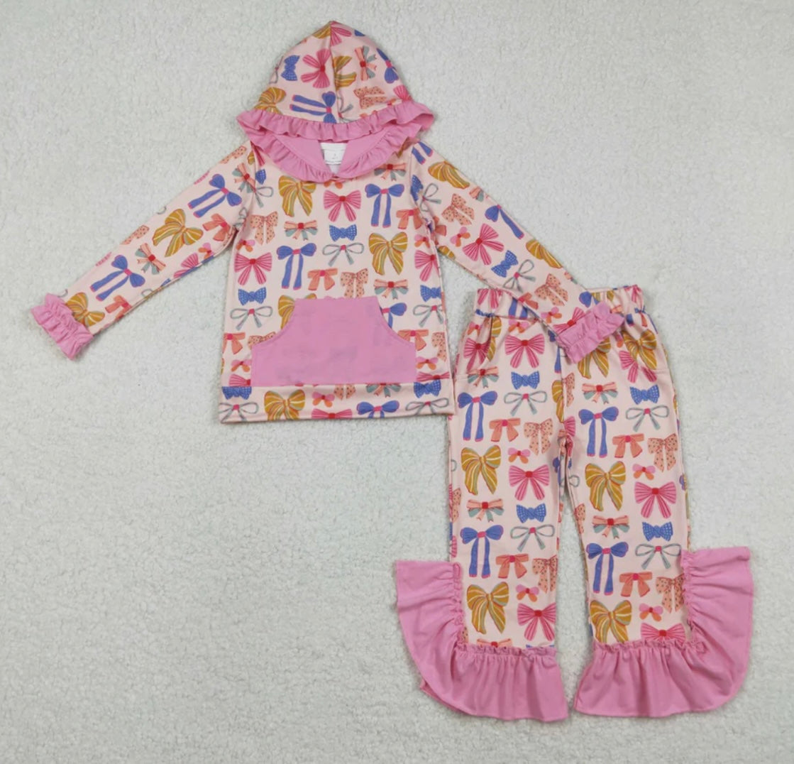 Colorful Coquette Hooded Set