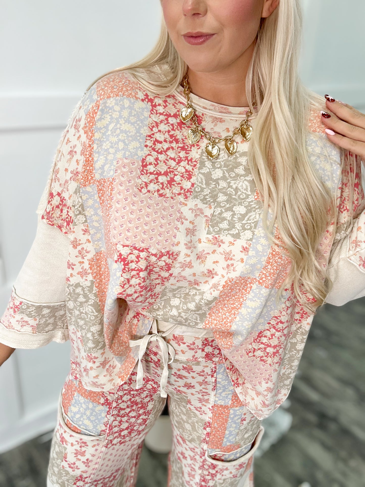 Autumn Embers Patchwork Top