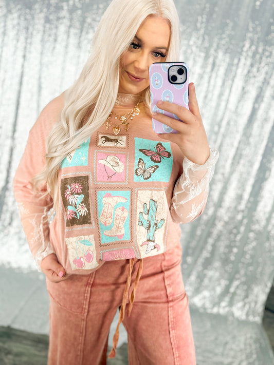 Girly Western Stamp Tee