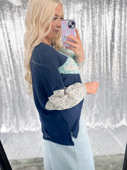 Floral Patchwork Star Top