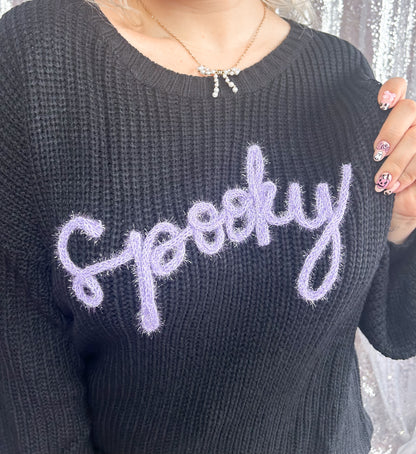 Spooky Yarn Cursive Sweater