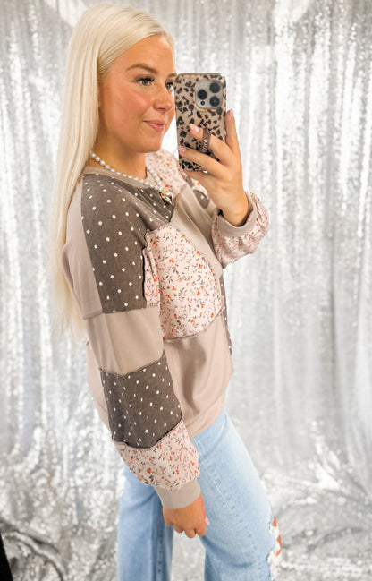 Autumn Lane Patchwork Top