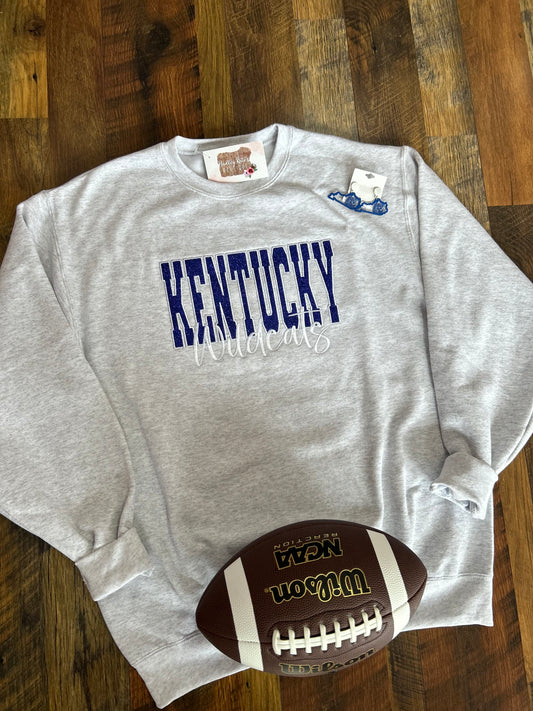Kentucky Wildcats Heather Glitter Embroidered Sweatshirt