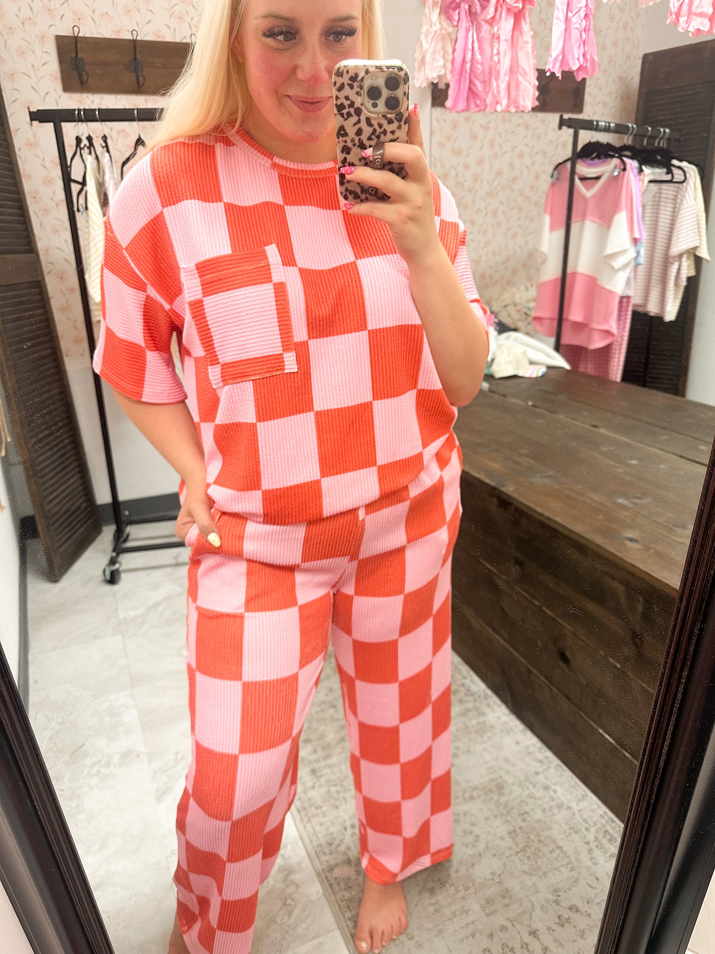Sunset Check Ribbed {Set}