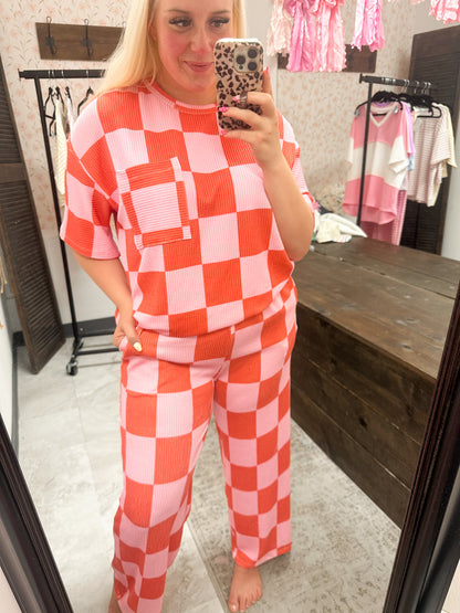 Sunset Check Ribbed {Set}