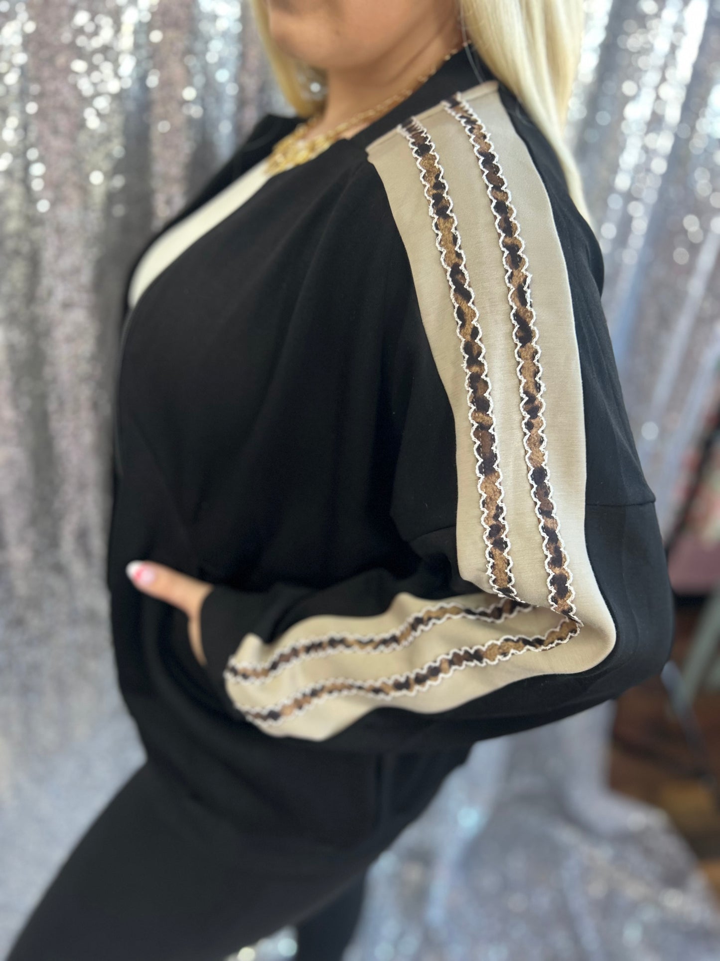 Leopard Luxe Track Scuba Jacket