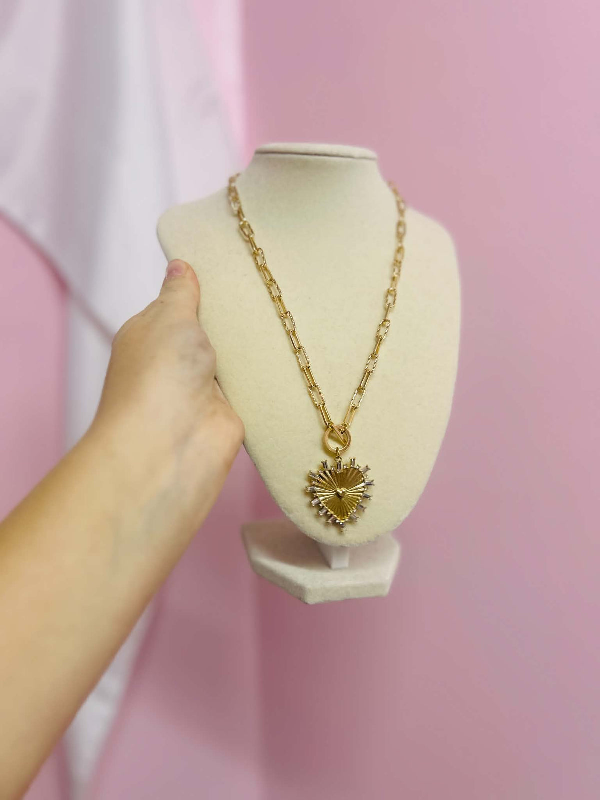 Gold Hearts & Diamonds Necklace