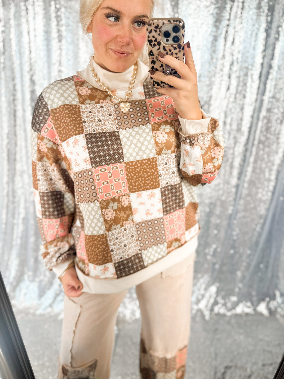 Autumn Heirloom Patchwork Mockneck