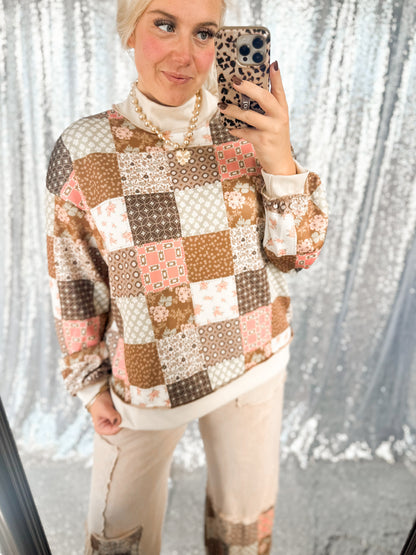 Autumn Heirloom Patchwork Mockneck