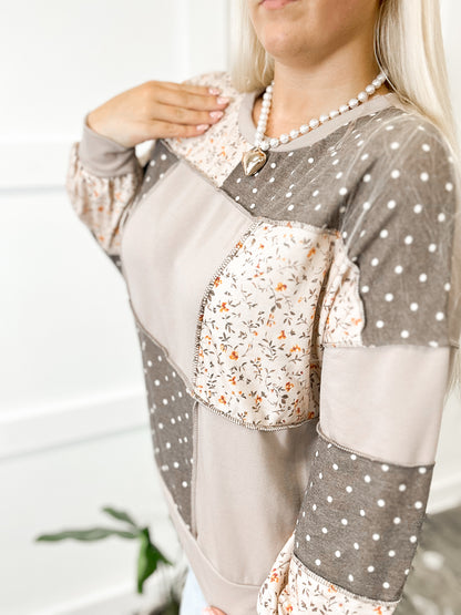 Autumn Lane Patchwork Top