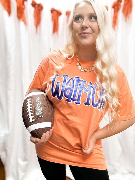 Warriors Metallic Puff Tee