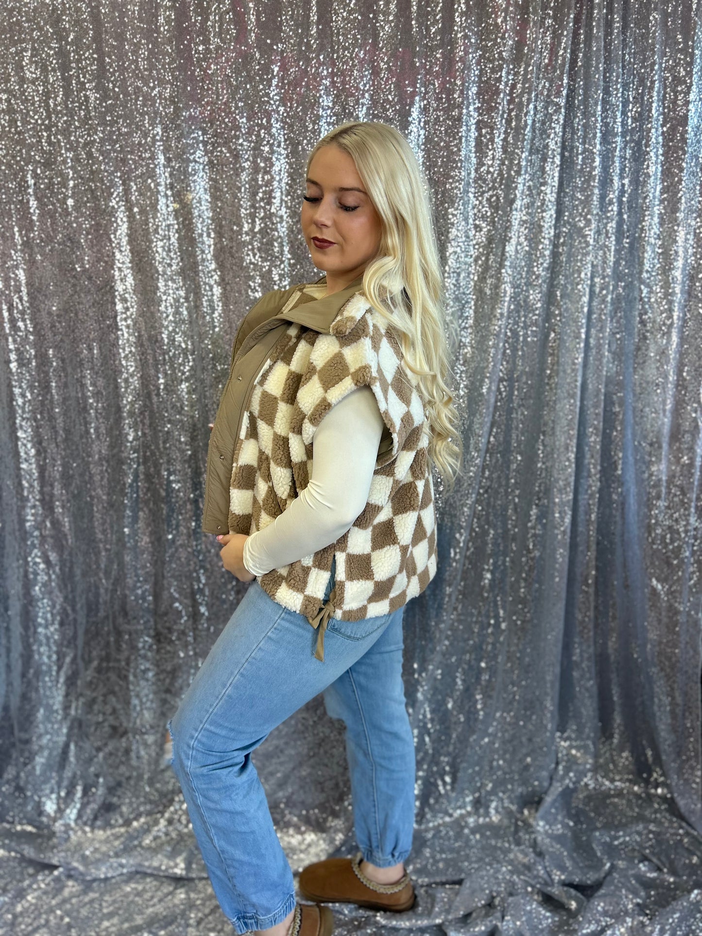 Checked Out Sherpa Vest