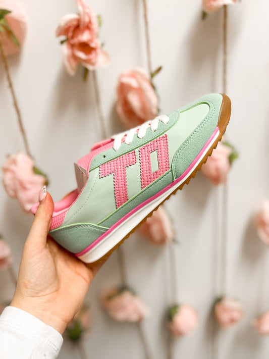 Pink & Green Athletic Sneaker