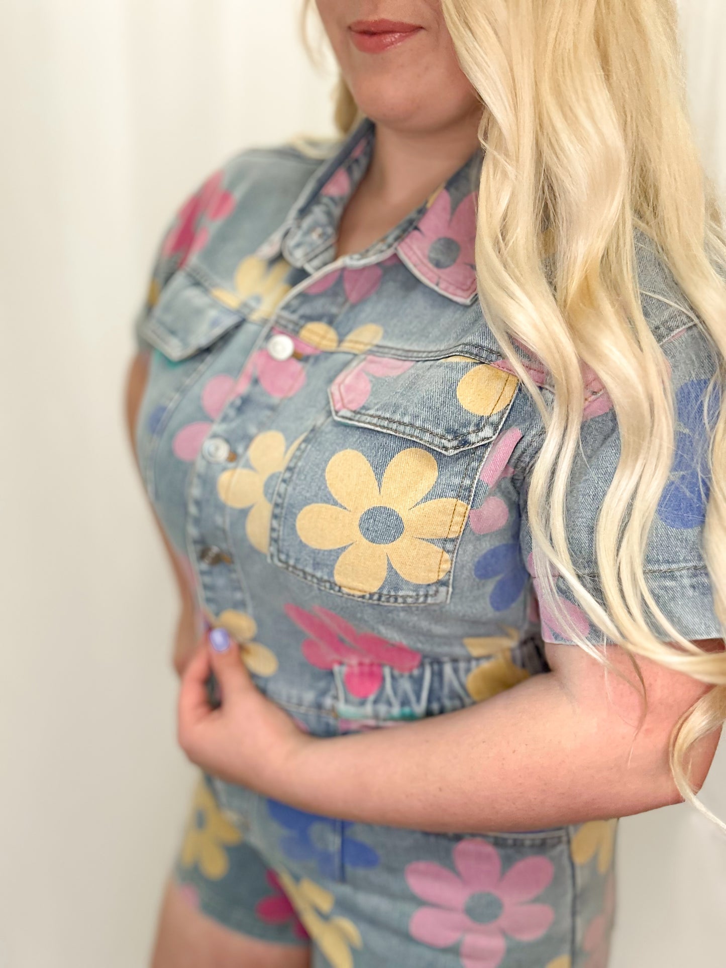 Happy Days Denim Romper