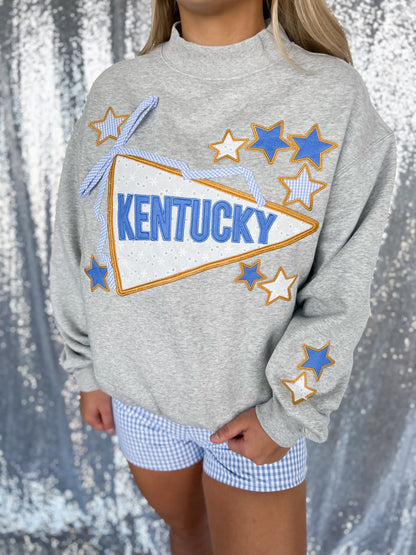Kentucky Gold Trim Banner Mockneck