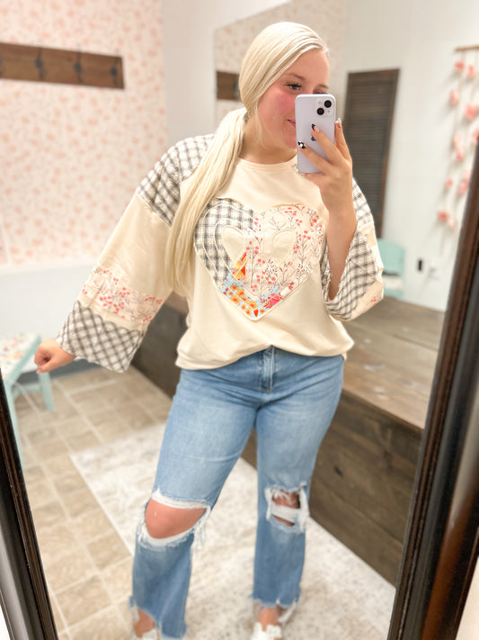 Velma Peace Patchwork Top
