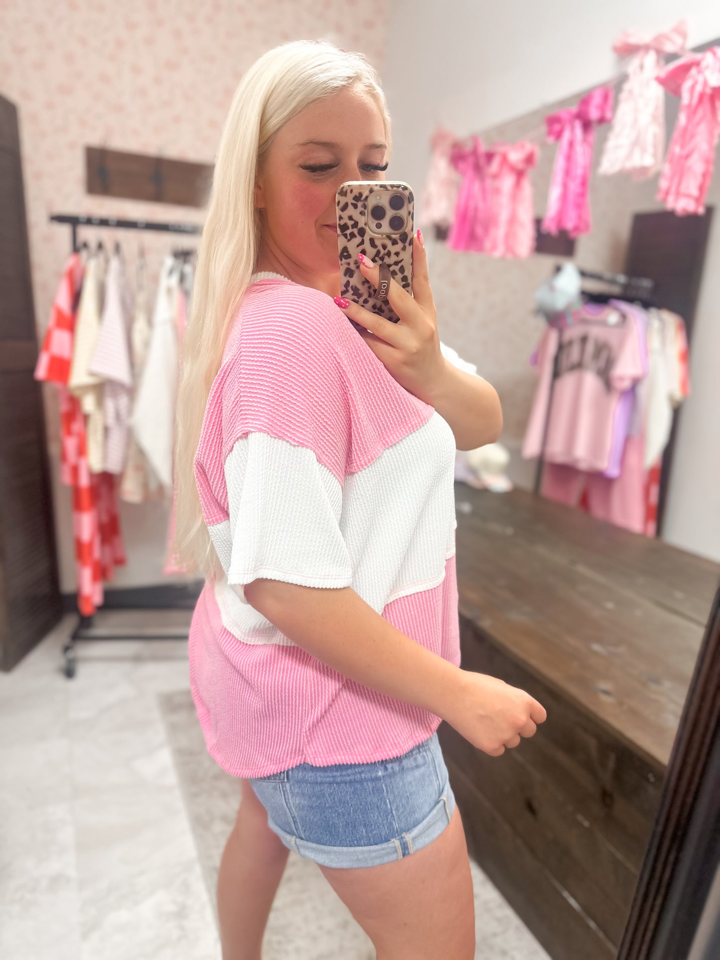 Bubblegum Colorblock Top