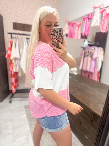 Bubblegum Colorblock Top