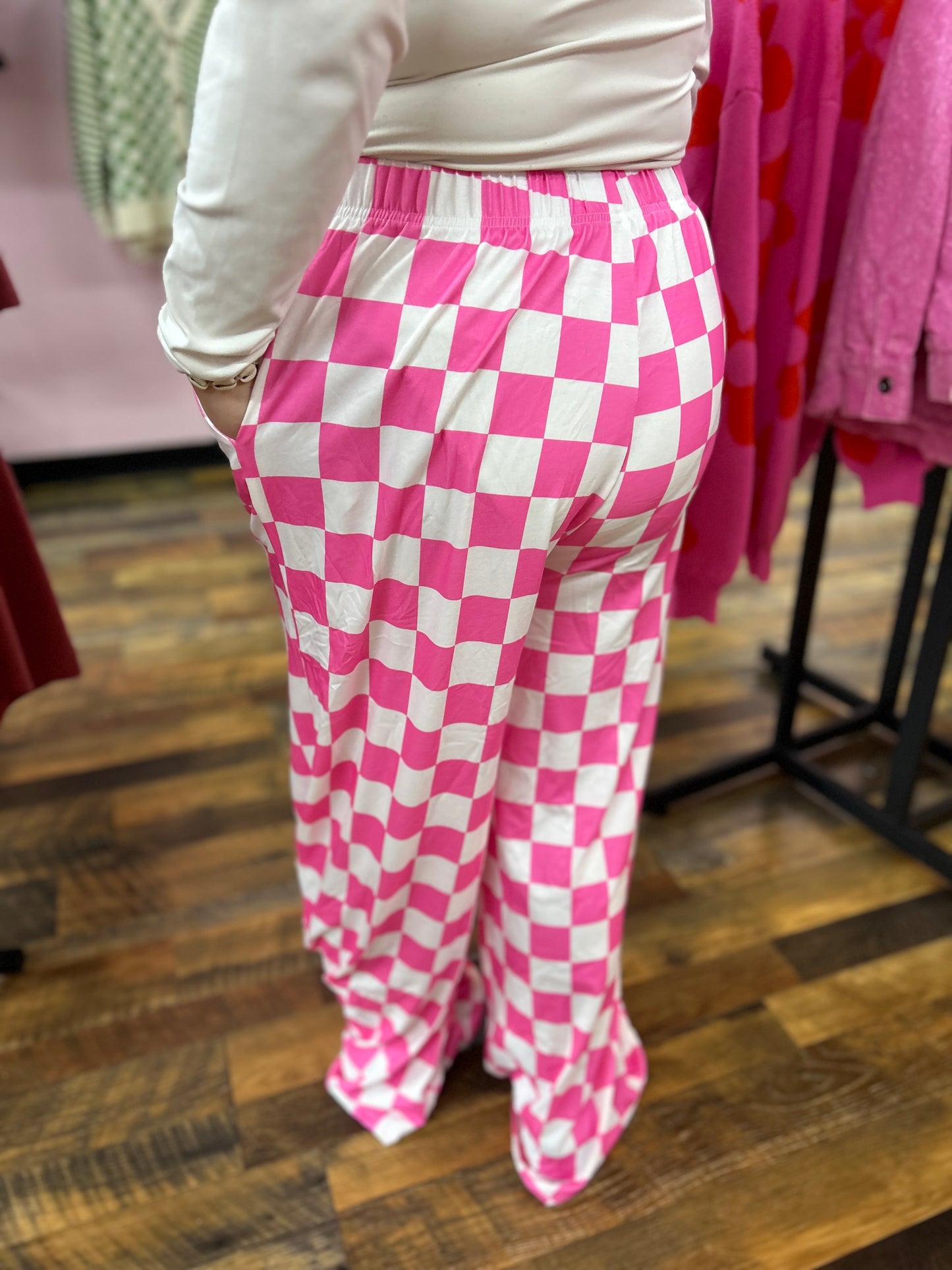 Check Yourself Highrise pants/ Pink