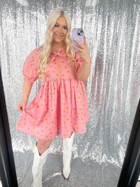 Dainty Floral Babydoll Dress