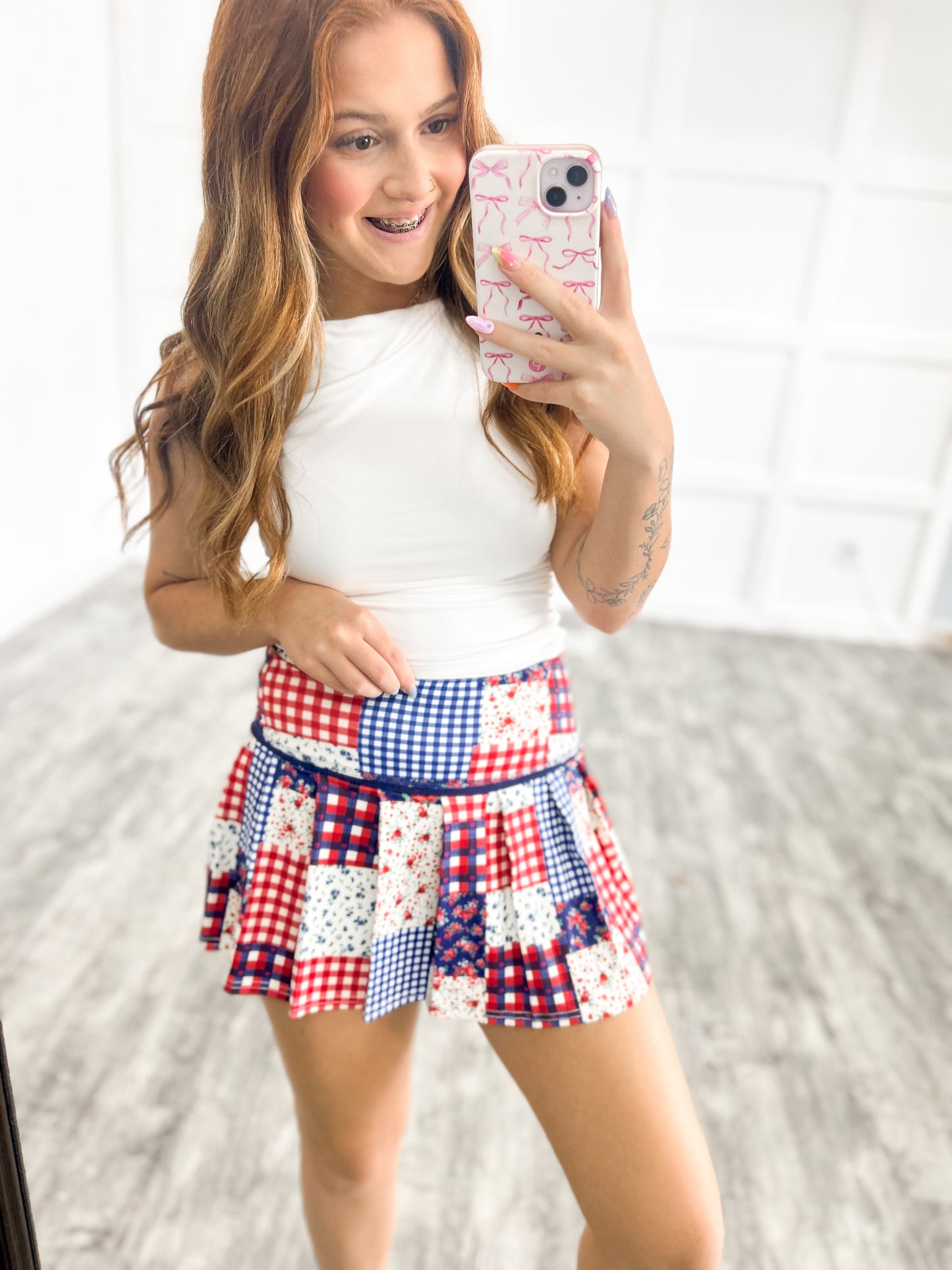 Patriotic Patchwork Skort