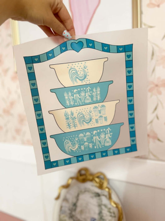 Vintage Bowls Print
