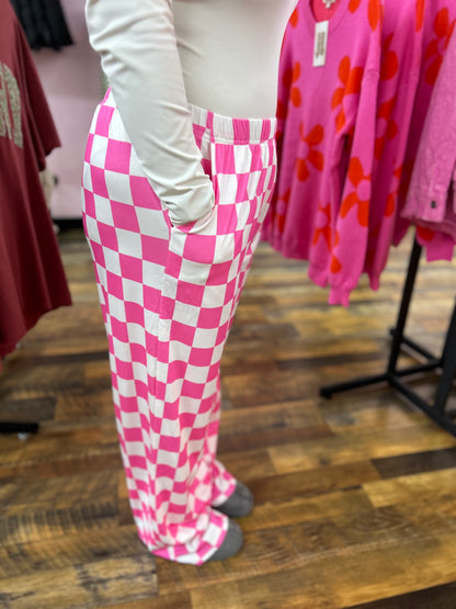 Check Yourself Highrise pants/ Pink