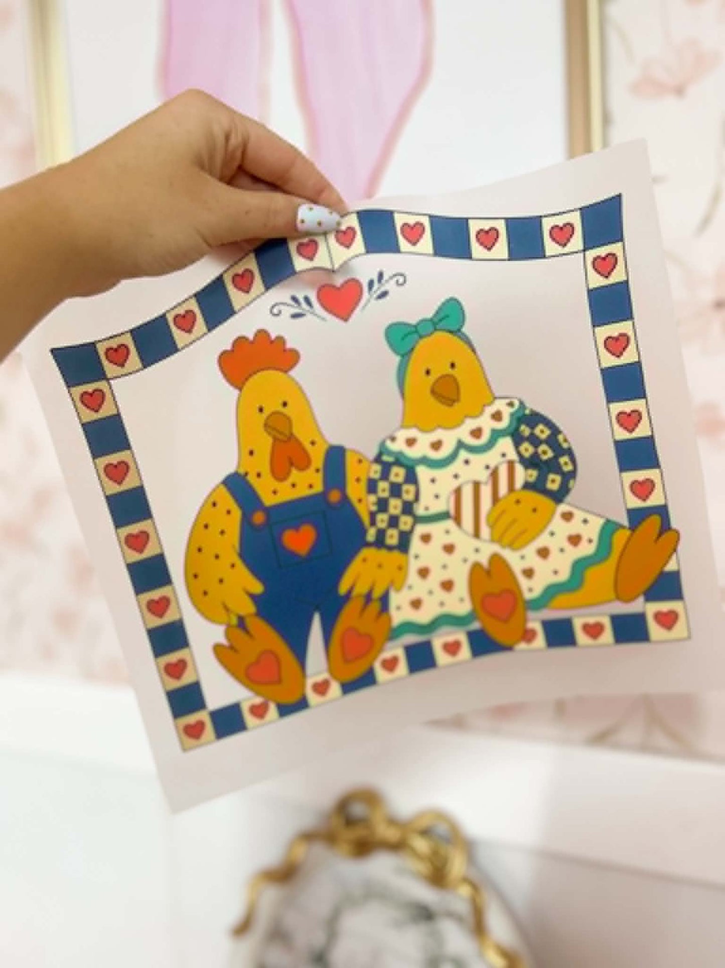 Vintage Chickens Print