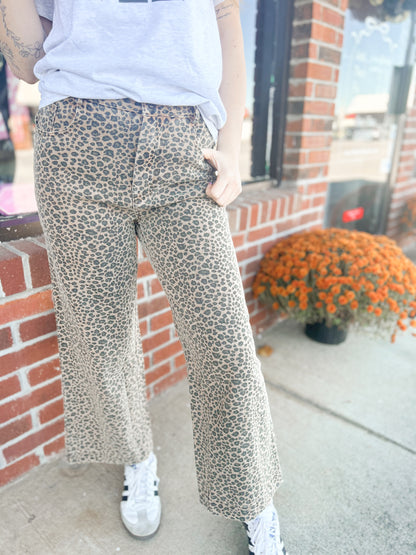 Brown Leopard Luxe Jeans
