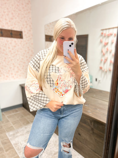 Velma Peace Patchwork Top