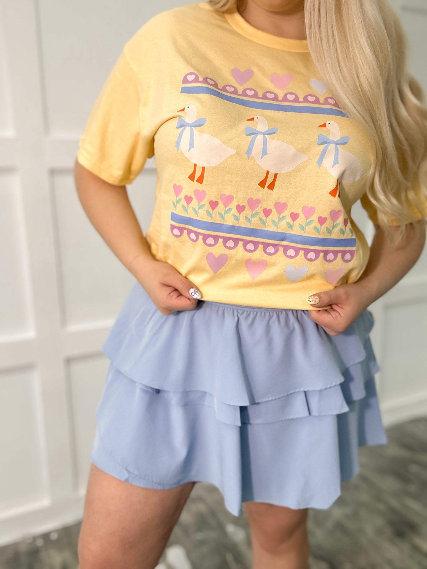 Blue Ruffle Skort