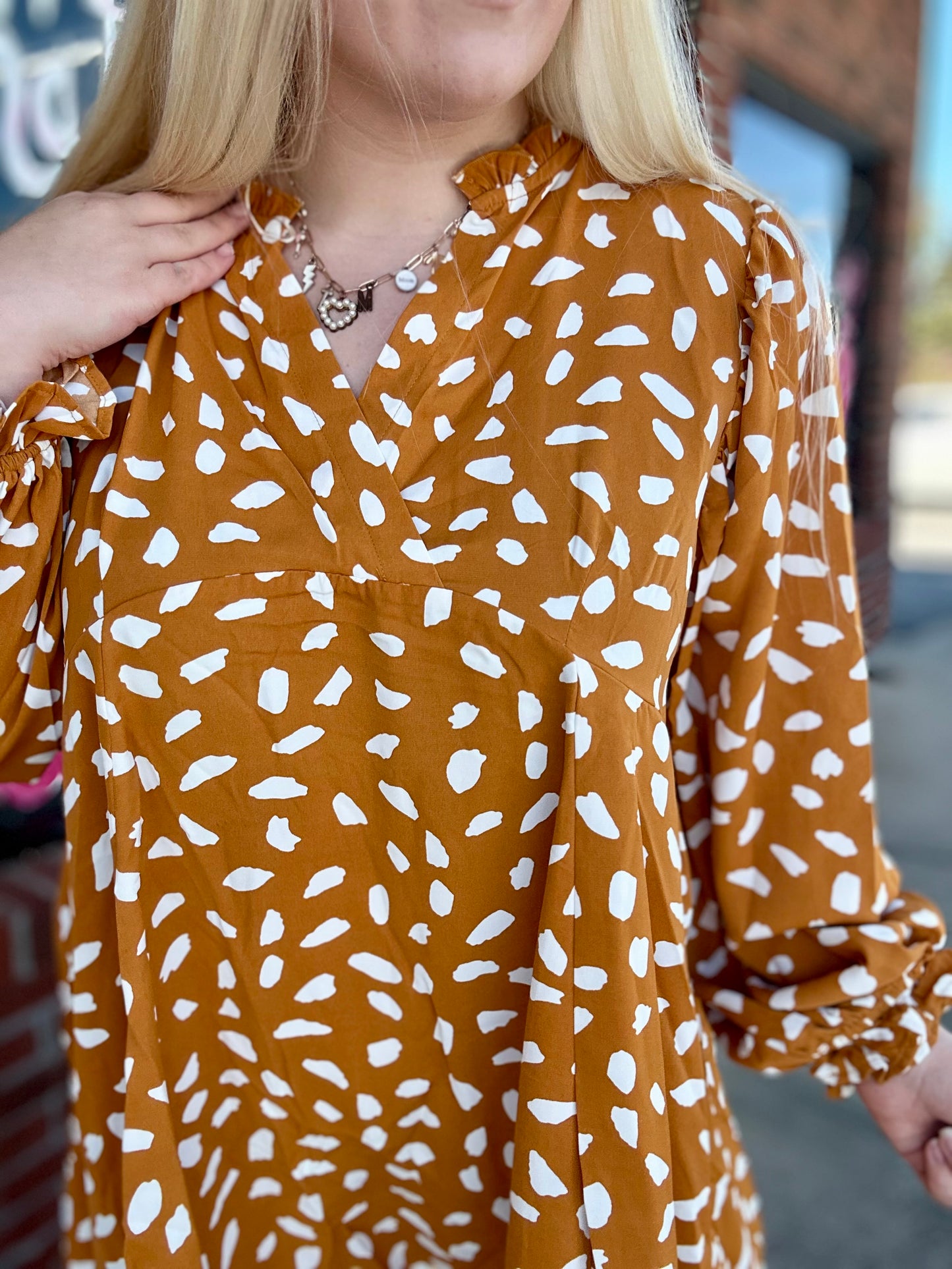 Mustard Dalmation Dress