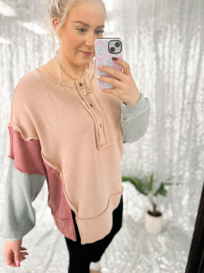 Winter Hues Colorblock Top