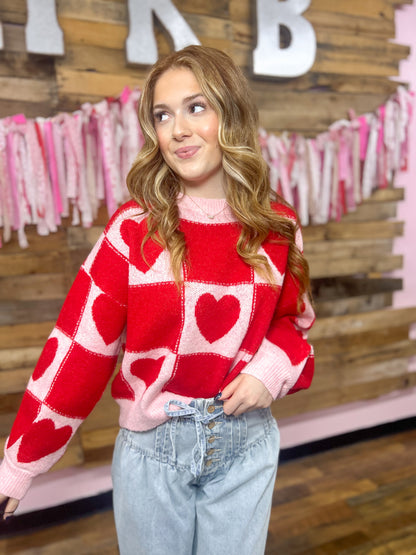 Checkered In Love Sweater