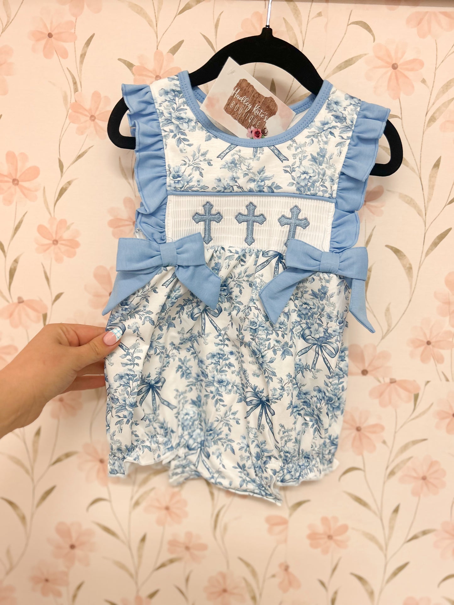 Blue Chinoiserie Cross Bubble