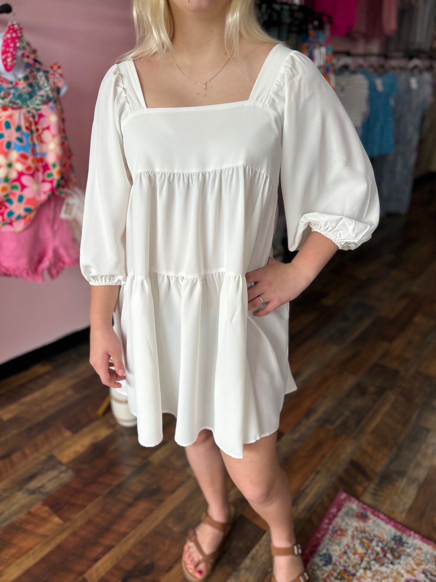 White Swing Dress