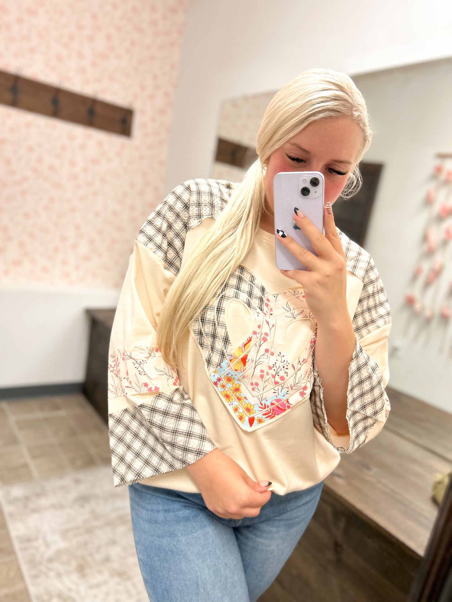 Velma Peace Patchwork Top