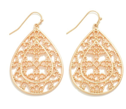 Gold Stamped Dangles