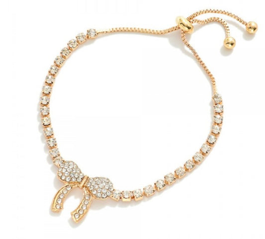 Gold bow bracelet