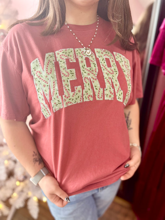 Merry Tee appliqué