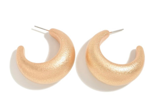 Gold half hoop earrings