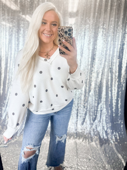 Chocalate & Cream Polka Dot Longsleeve