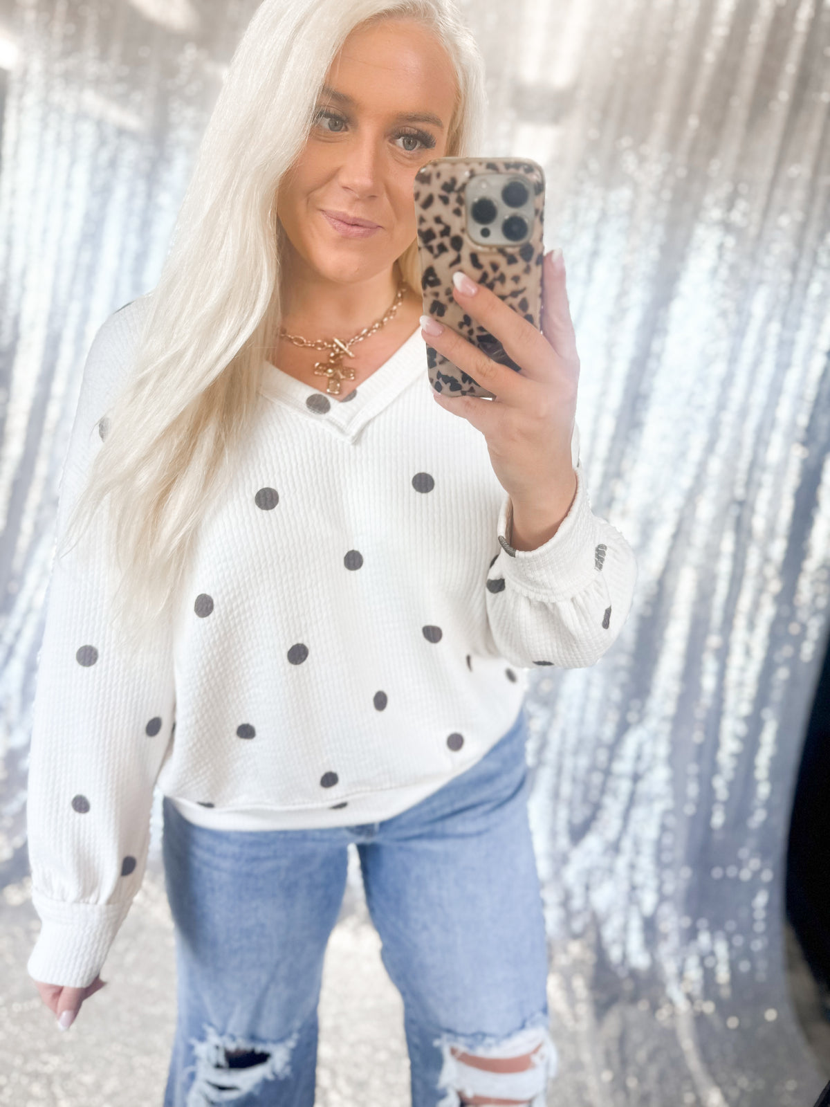 Chocalate & Cream Polka Dot Longsleeve