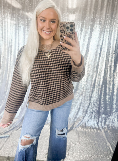 Mocha Knit Chunky Sweater