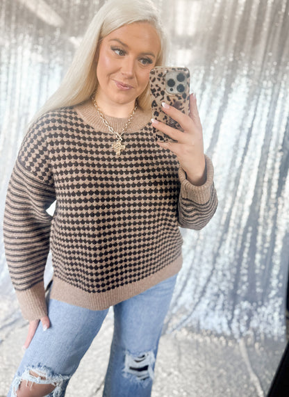 Mocha Knit Chunky Sweater