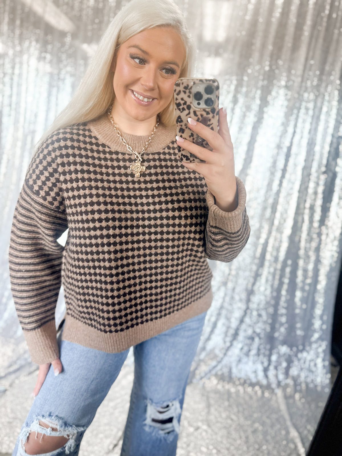 Mocha Knit Chunky Sweater