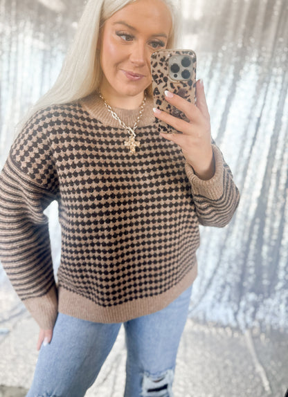 Mocha Knit Chunky Sweater
