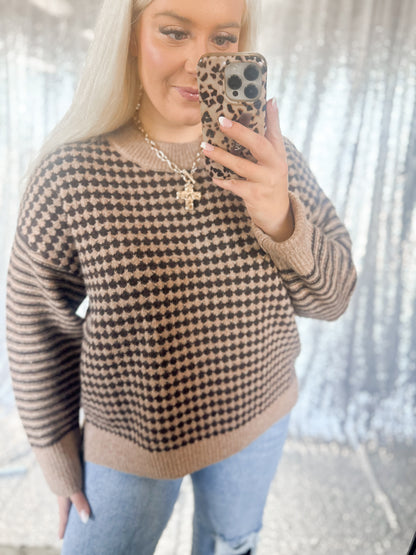 Mocha Knit Chunky Sweater